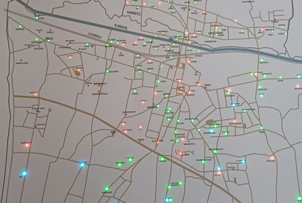 Stoom&Stroom Izegem plan hoogspanningslijnen en omvormingskabienen